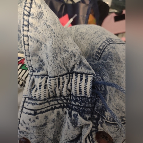 Vintage 80's Puffer Acid Wash Coat sz M East West Panda - Picture 12 of 12